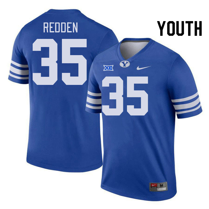 Youth #35 Bentley Redden BYU Cougars College Football Jerseys Stitched Sale-Royal